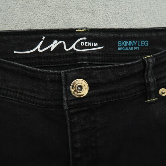 INC International Concepts Jeans Women's 4 Black Low-Rise Skinny 31.5" Inseam - Picture 14 of 16